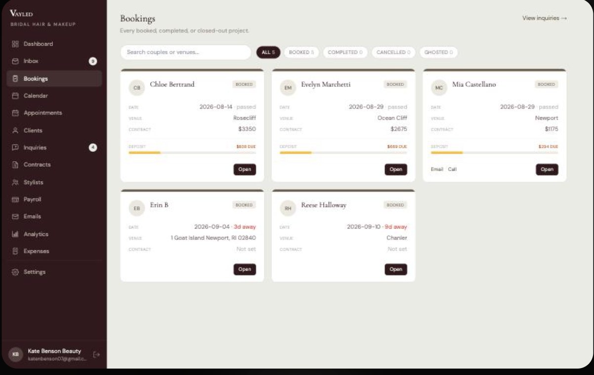 Bookings