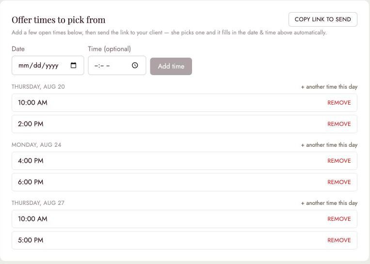 Preview scheduling